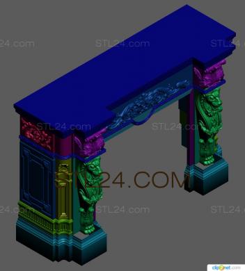 Камины (KM_0209) 3D модель для ЧПУ станка